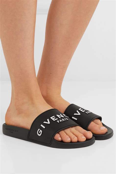 givenchy rubber logo slides|givenchy slides for women.